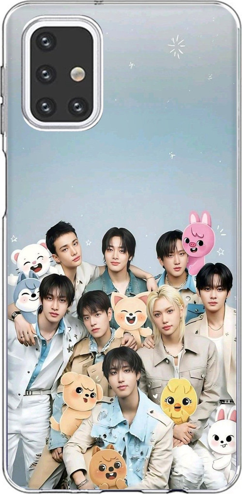 Samsung Galaxy M31s Uyumlu Tray Kids K-Pop Grubu ve SKZOO Temalı Baskılı Silikon Kılıf