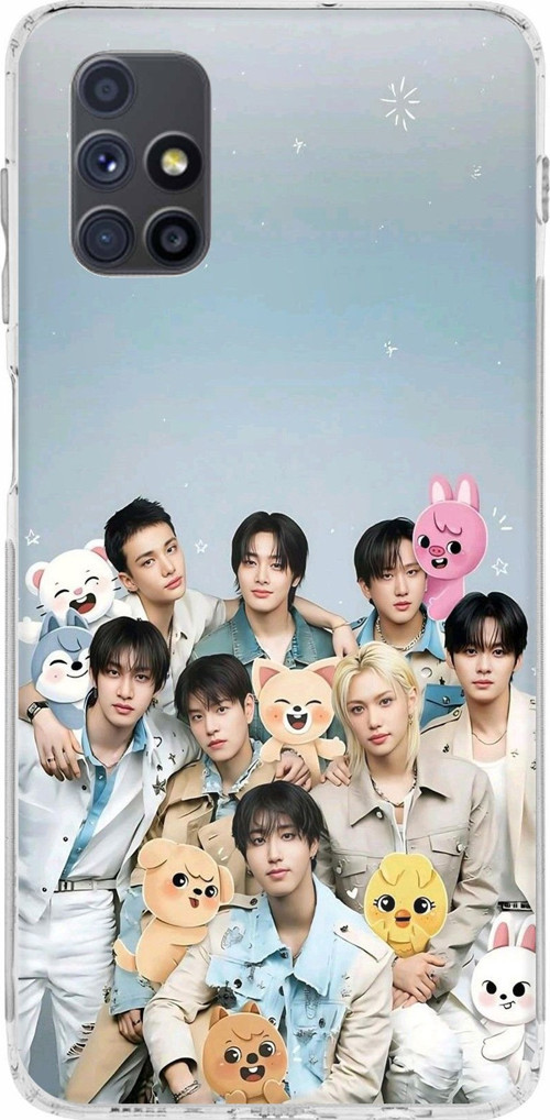 Samsung Galaxy M51 Uyumlu Tray Kids K-Pop Grubu ve SKZOO Temalı Baskılı Silikon Kılıf