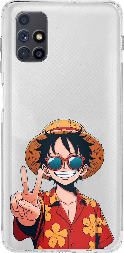 Samsung Galaxy M51 Uyumlu Monkey D. Luffy Tasarımlı Baskılı Silikon Kılıf