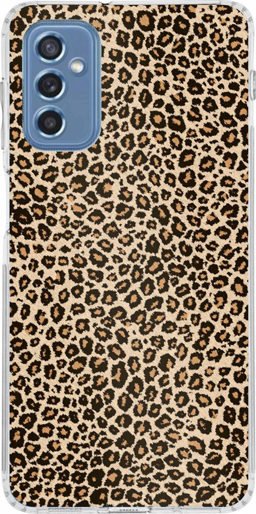 Samsung Galaxy M52 Uyumlu Leopar Tasarımlı Baskılı Silikon Kılıf