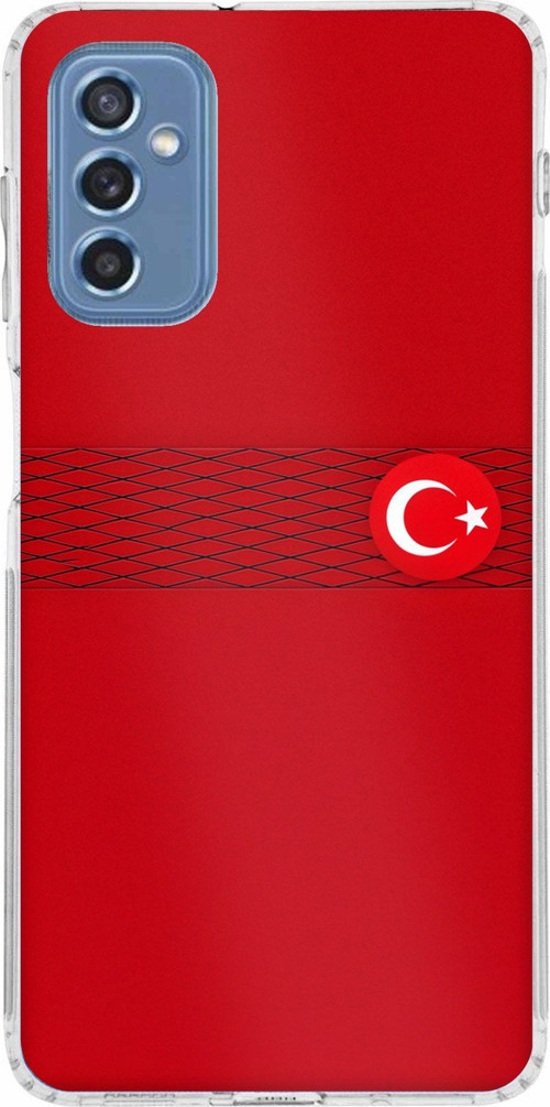 Samsung Galaxy M52 Uyumlu Türk Milli Takım Izgara Desenli Forma Baskılı Silikon Kılıf