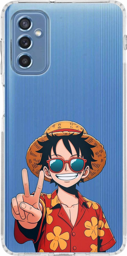 Samsung Galaxy M52 Uyumlu Monkey D. Luffy Tasarımlı Baskılı Silikon Kılıf