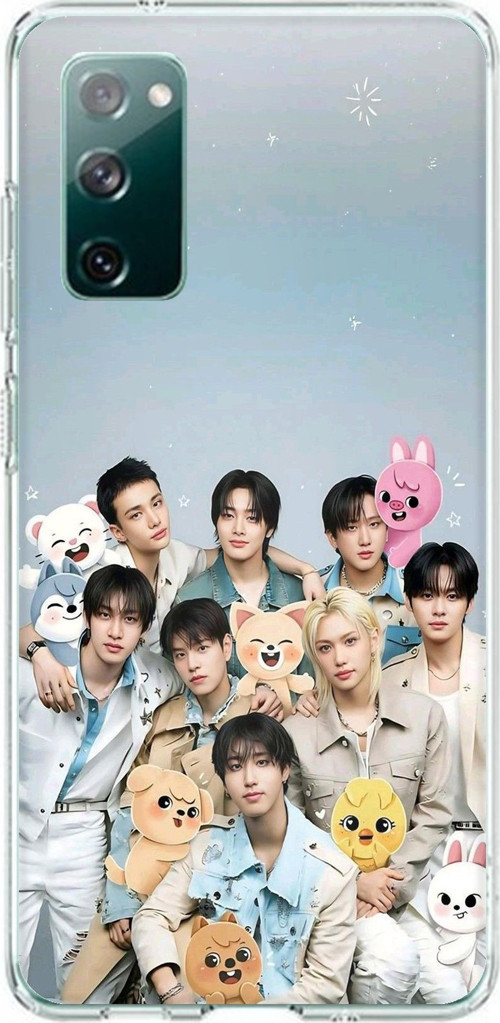 Samsung Galaxy S20 FE Uyumlu Tray Kids K-Pop Grubu ve SKZOO Temalı Baskılı Silikon Kılıf