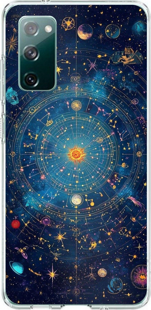 Samsung Galaxy S20 FE Uyumlu Yıldız Atlası Kozmik Rehber Baskılı Silikon Kılıf