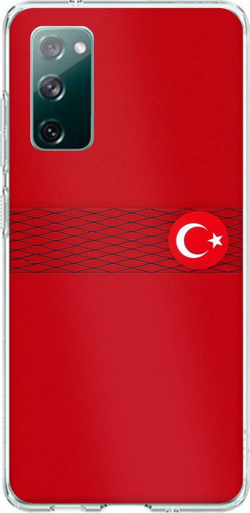 Samsung Galaxy S20 FE Uyumlu Türk Milli Takım Izgara Desenli Forma Baskılı Silikon Kılıf