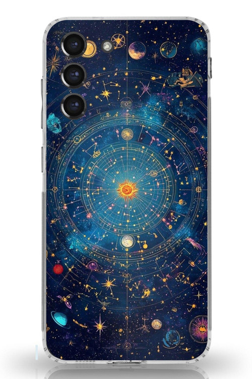 Samsung Galaxy S21 FE Uyumlu Yıldız Atlası Kozmik Rehber Baskılı Silikon Kılıf