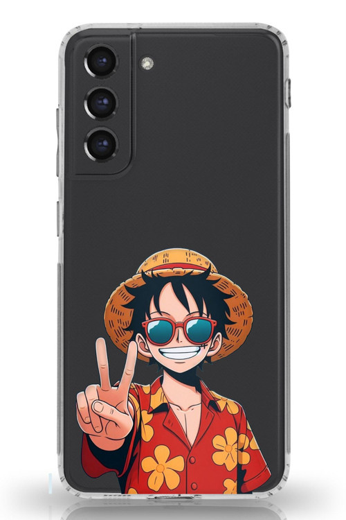 Samsung Galaxy S21 FE Uyumlu Monkey D. Luffy Tasarımlı Baskılı Silikon Kılıf