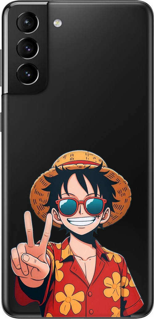 Samsung Galaxy S21 PLUS Uyumlu Monkey D. Luffy Tasarımlı Baskılı Silikon Kılıf