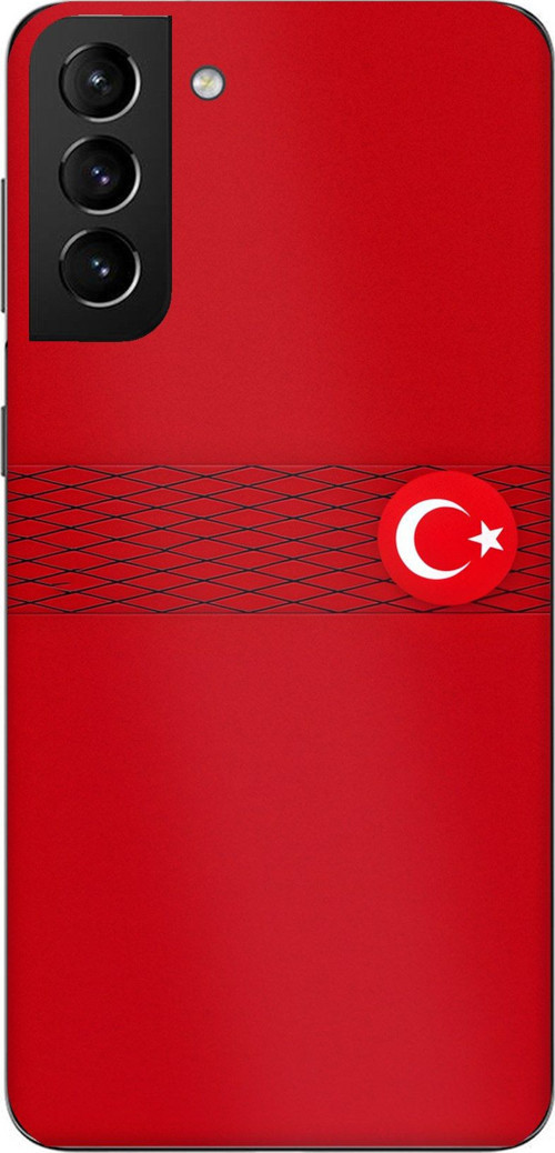 Samsung Galaxy S21 PLUS Uyumlu Türk Milli Takım Izgara Desenli Forma Baskılı Silikon Kılıf