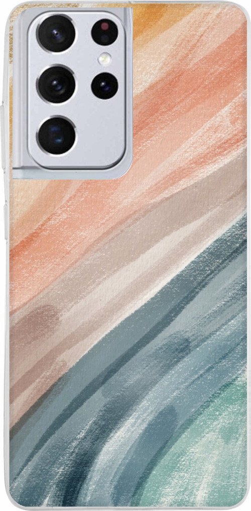 Samsung Galaxy S21 ULTRA Uyumlu Modern Renk Paleti Baskılı Silikon Kılıf