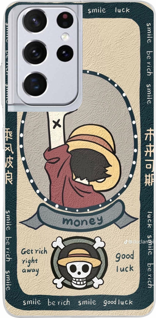 Samsung Galaxy S21 ULTRA Uyumlu One Piece Dolar Baskılı Silikon Kılıf