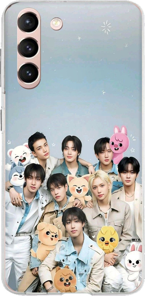Samsung Galaxy S21 Uyumlu Tray Kids K-Pop Grubu ve SKZOO Temalı Baskılı Silikon Kılıf