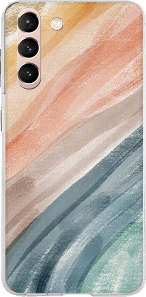 Samsung Galaxy S21 Uyumlu Modern Renk Paleti Baskılı Silikon Kılıf