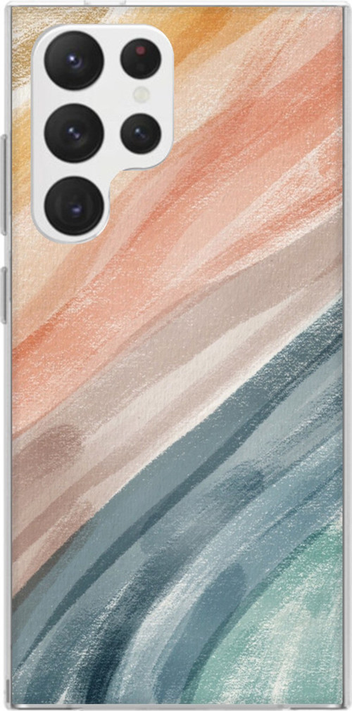 Samsung Galaxy S22 Ultra Uyumlu Modern Renk Paleti Baskılı Silikon Kılıf