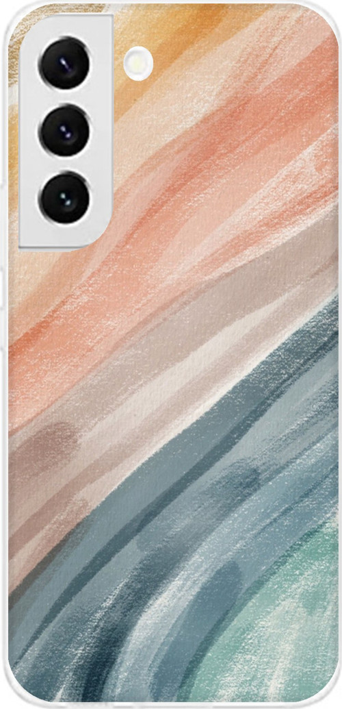 Samsung Galaxy S22 Uyumlu Modern Renk Paleti Baskılı Silikon Kılıf