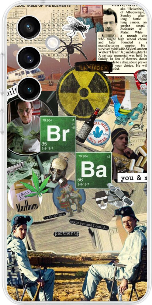Samsung Galaxy S23 FE Uyumlu Breaking Bad Kolaj Baskılı Silikon Kılıf