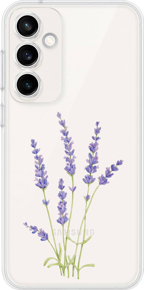 Samsung Galaxy S23 FE Uyumlu Lavanta Çiçek Tasarımlı Baskılı Silikon Kılıf
