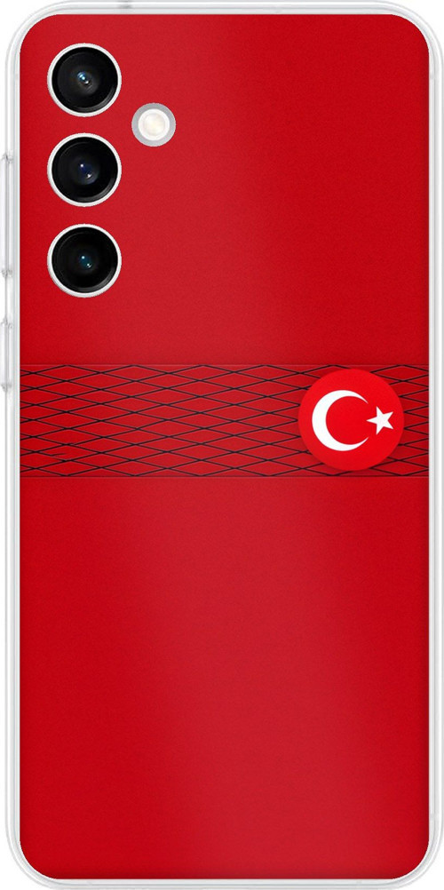 Samsung Galaxy S23 FE Uyumlu Türk Milli Takım Izgara Desenli Forma Baskılı Silikon Kılıf