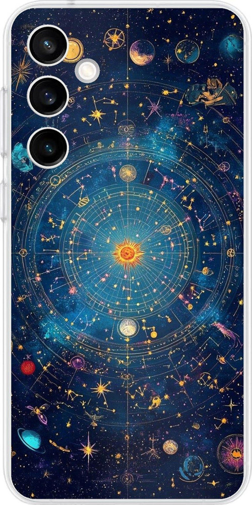 Samsung Galaxy S23 FE Uyumlu Yıldız Atlası Kozmik Rehber Baskılı Silikon Kılıf