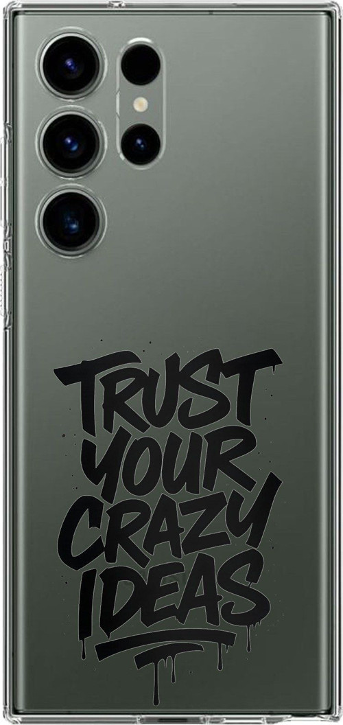 Samsung Galaxy S23 ULTRA Uyumlu Crazy Trust Baskılı Silikon Kılıf