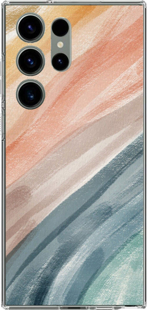 Samsung Galaxy S23 ULTRA Uyumlu Modern Renk Paleti Baskılı Silikon Kılıf