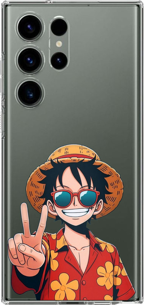 Samsung Galaxy S23 ULTRA Uyumlu Monkey D. Luffy Tasarımlı Baskılı Silikon Kılıf