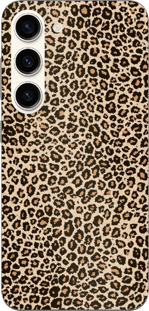 Samsung Galaxy S23 Uyumlu Leopar Tasarımlı Baskılı Silikon Kılıf