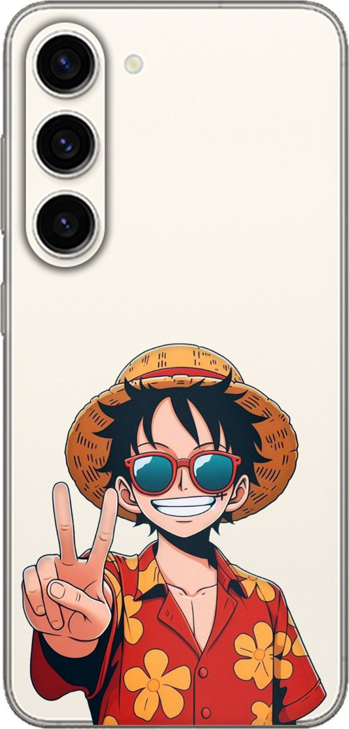 Samsung Galaxy S23 Uyumlu Monkey D. Luffy Tasarımlı Baskılı Silikon Kılıf