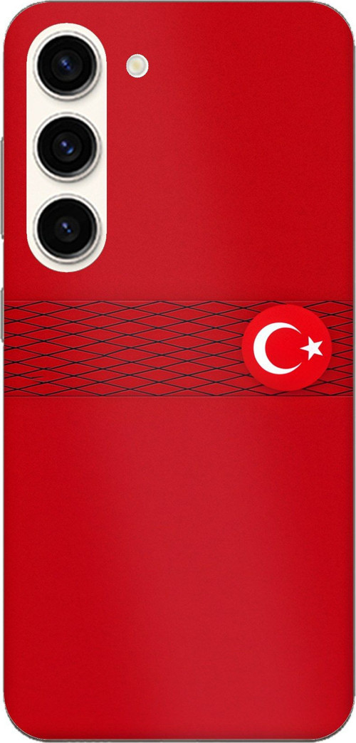Samsung Galaxy S23 Uyumlu Türk Milli Takım Izgara Desenli Forma Baskılı Silikon Kılıf