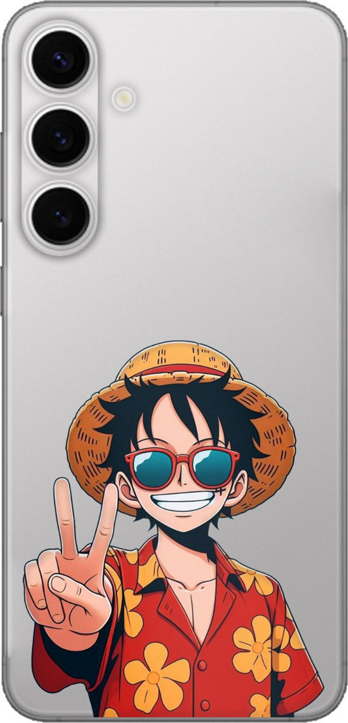 Samsung Galaxy S24 FE Uyumlu Monkey D. Luffy Tasarımlı Baskılı Silikon Kılıf