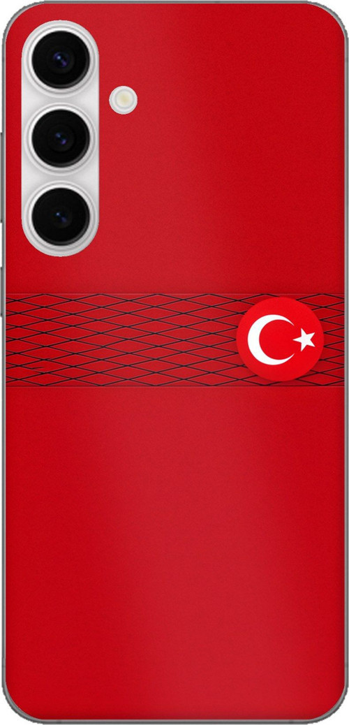 Samsung Galaxy S24 FE Uyumlu Türk Milli Takım Izgara Desenli Forma Baskılı Silikon Kılıf