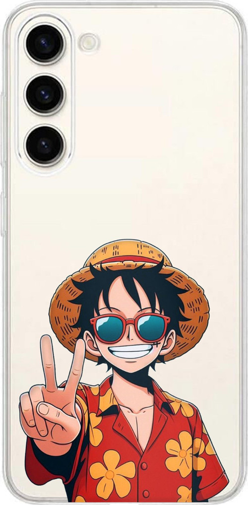 Samsung Galaxy S24 Plus Uyumlu Monkey D. Luffy Tasarımlı Baskılı Silikon Kılıf