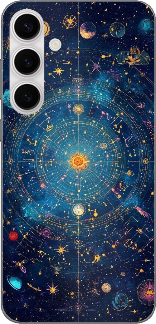 Samsung Galaxy S24 FE Uyumlu Yıldız Atlası Kozmik Rehber Baskılı Silikon Kılıf