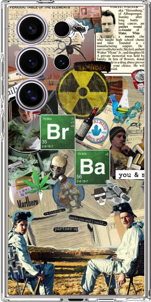 Samsung Galaxy S24 ULTRA Uyumlu Breaking Bad Kolaj Baskılı Silikon Kılıf