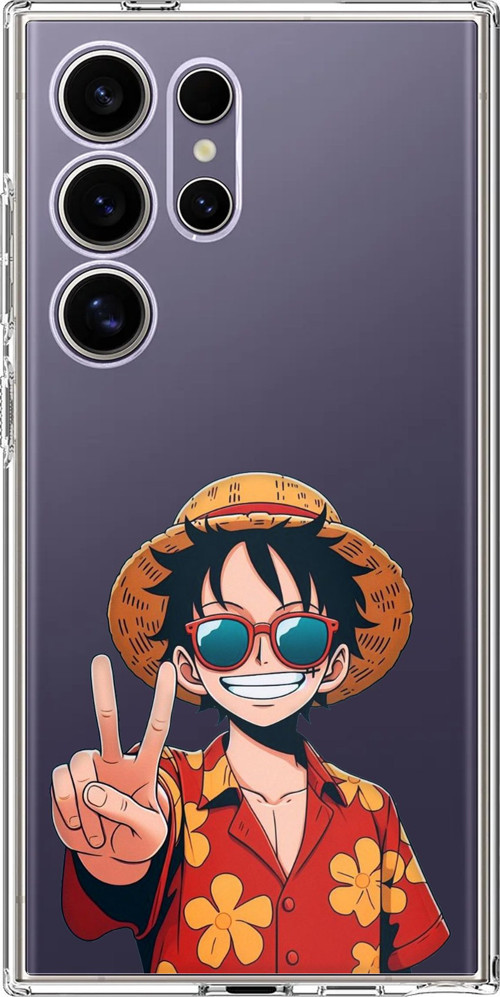 Samsung Galaxy S24 ULTRA Uyumlu Monkey D. Luffy Tasarımlı Baskılı Silikon Kılıf