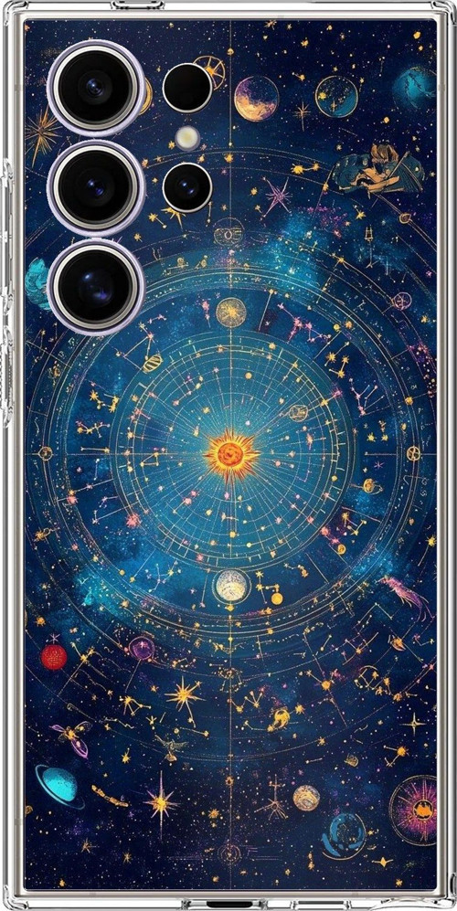 Samsung Galaxy S24 ULTRA Uyumlu Yıldız Atlası Kozmik Rehber Baskılı Silikon Kılıf