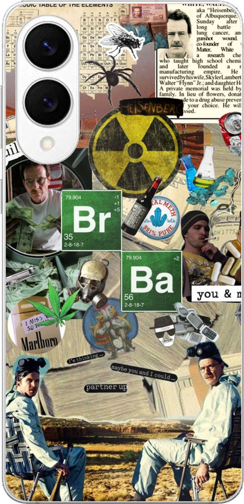 Samsung Galaxy S25 Edge Uyumlu Breaking Bad Kolaj Baskılı Silikon Kılıf