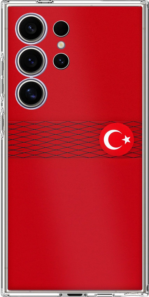 Samsung Galaxy S24 ULTRA Uyumlu Türk Milli Takım Izgara Desenli Forma Baskılı Silikon Kılıf