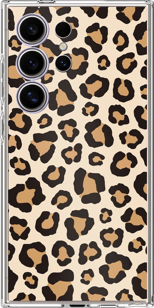 Samsung Galaxy S24 ULTRA Uyumlu Vahşi Zarafet Leopar Desenli Baskılı Silikon Kılıf