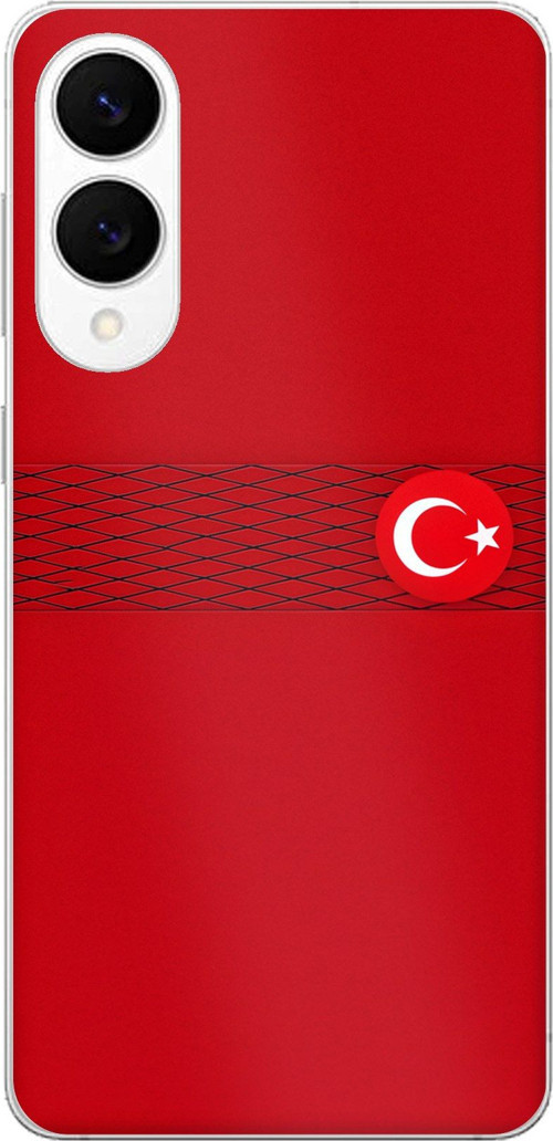 Samsung Galaxy S25 Edge Uyumlu Türk Milli Takım Izgara Desenli Forma Baskılı Silikon Kılıf