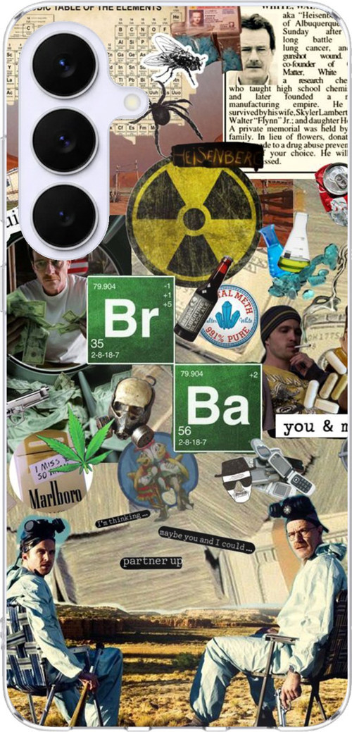 Samsung Galaxy S25 FE Uyumlu Breaking Bad Kolaj Baskılı Silikon Kılıf