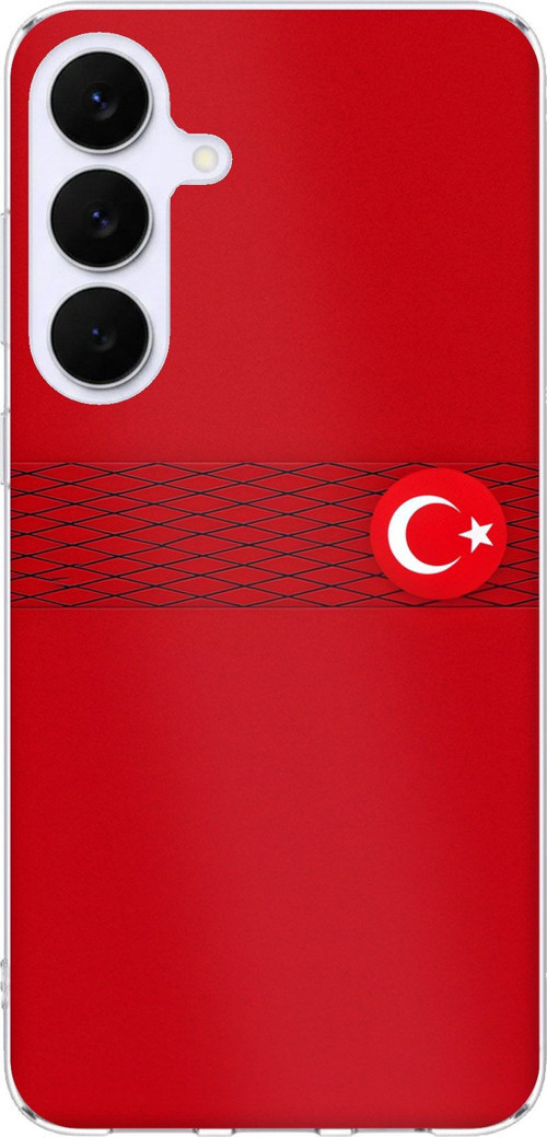 Samsung Galaxy S25 FE Uyumlu Türk Milli Takım Izgara Desenli Forma Baskılı Silikon Kılıf