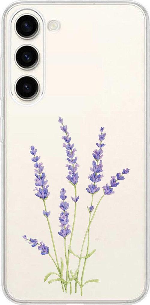 Samsung Galaxy S25 PLUS Uyumlu Lavanta Çiçek Tasarımlı Baskılı Silikon Kılıf
