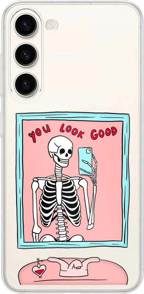 Samsung Galaxy S25 PLUS Uyumlu You Look Good İskelet Tasarımlı Baskılı Silikon Kılıf