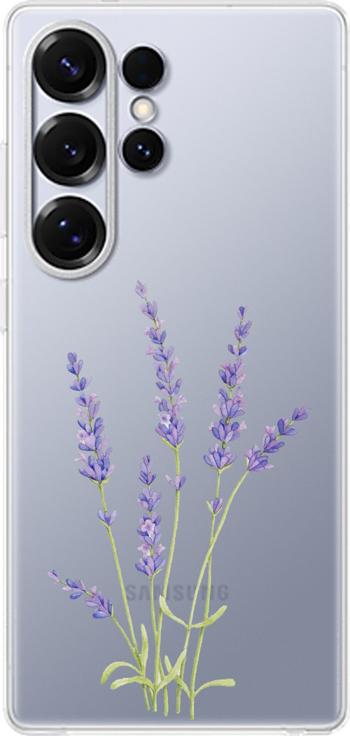 Samsung Galaxy S25 ULTRA Uyumlu Lavanta Çiçek Tasarımlı Baskılı Silikon Kılıf