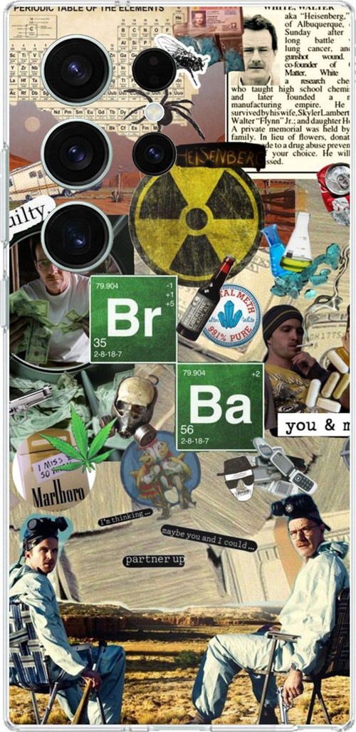 Samsung Galaxy S26 Ultra Uyumlu Breaking Bad Kolaj Baskılı Silikon Kılıf