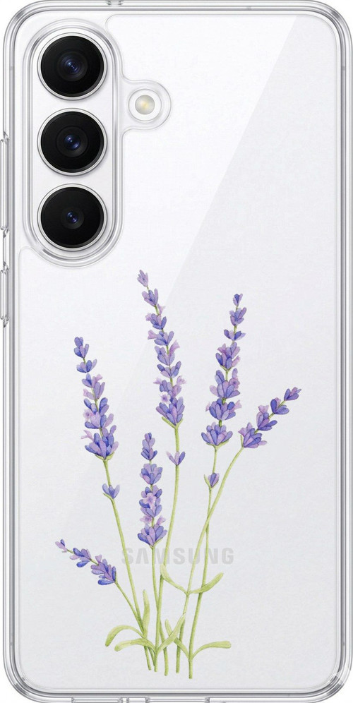 Samsung Galaxy S26 Uyumlu Lavanta Çiçek Tasarımlı Baskılı Silikon Kılıf