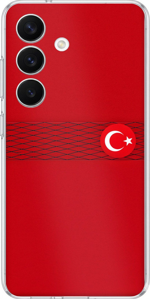 Samsung Galaxy S26 Uyumlu Türk Milli Takım Izgara Desenli Forma Baskılı Silikon Kılıf