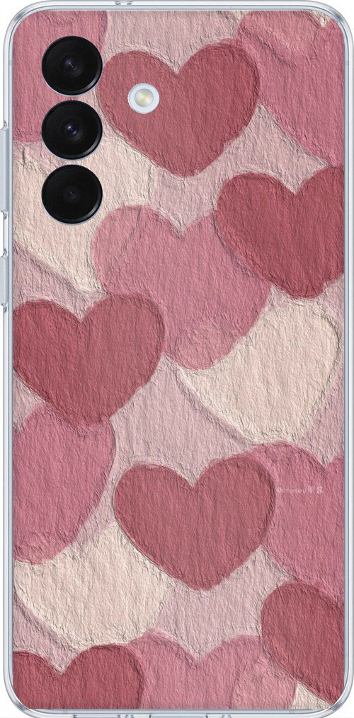 Samsung Galaxy S26+ PLUS Uyumlu Pastel Gül Kurusu ve Pembe Kalpli Baskılı Silikon Kılıf