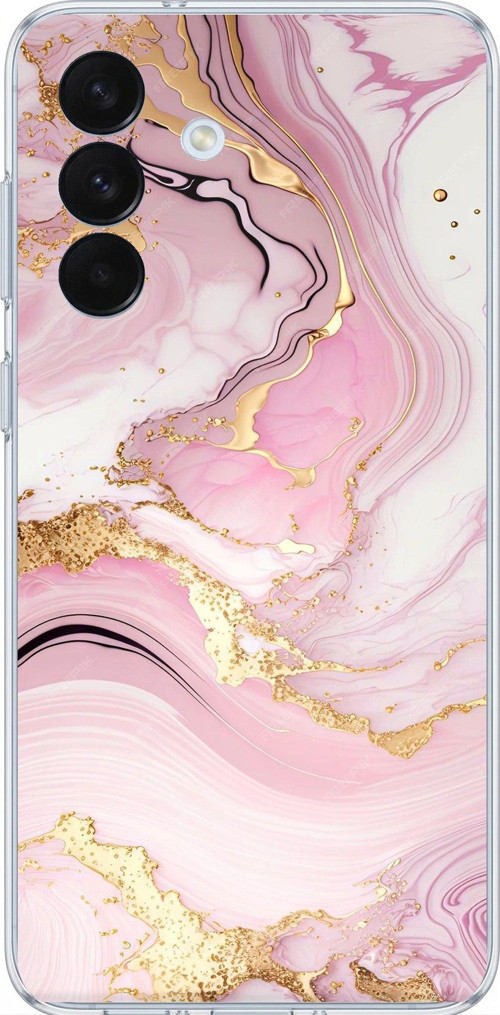 Samsung Galaxy S26+ PLUS Uyumlu Pembe Mermer Baskılı Silikon Kılıf